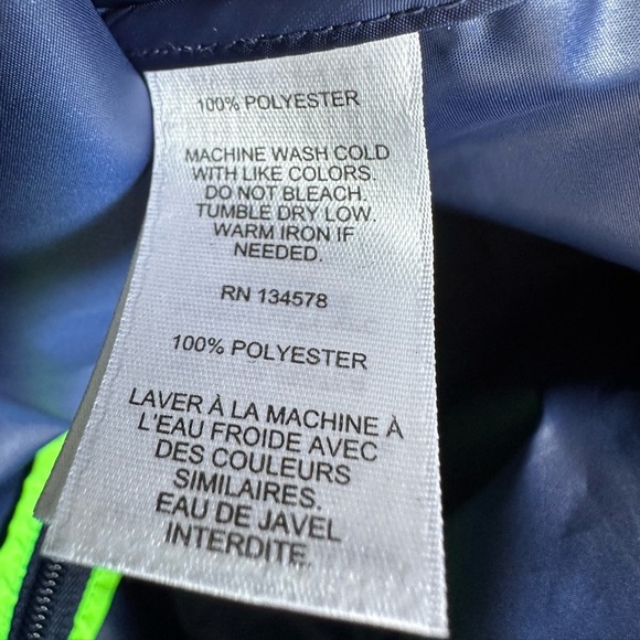 Vineyard Vines Men’s Packable Windbreaker Size Large Navy Green Golf - Picture 8 of 8